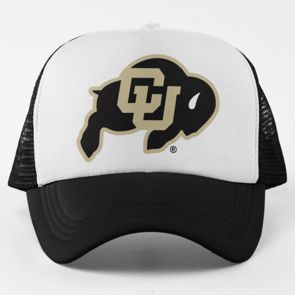 Colorado Buffaloes Foam Trucker Snapback Hat 2TONE BLACK